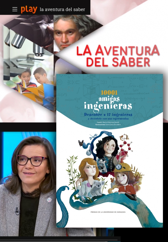 María Villarroya invitada en el programa LA AVENTURA DEL SABER en RTVE2. La sociedad necesita mujeres en los equipos tecnológicos